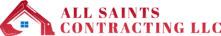 White version of All Saints Contracting logo on transparent background